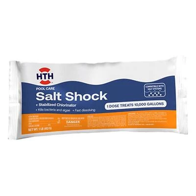 HTH 52047 Pool Shock, 56% Available Chlorine, Saltwater Pools, 1 Lb