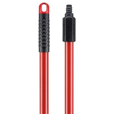 Libman 601 Steel Broom Handle, Threaded, 1 In. Dia. x 60 In., Black/Red