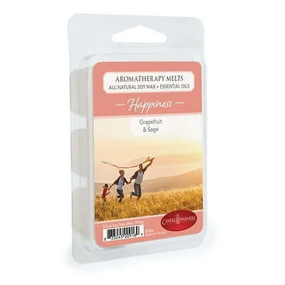 . 2.5 Ounce Aromatherapy Wax Melt - Happiness: Grapefruit And Sage