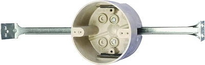 4 Inch Fiberglass Round Ceiling Box With Universal Bar Hanger 9350-bhk