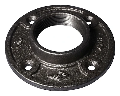 Prosource 2 Inch Black Malleable Floor Flange, Model B321 50