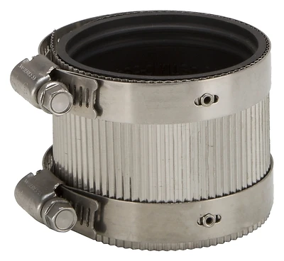 Prosource NHC-22 No-Hub Coupling, 2 In, Cast Iron/Plastic/Steel