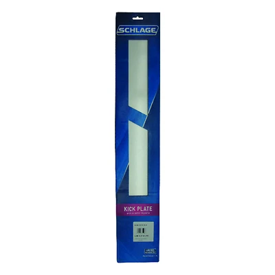 Schlage C8400-PA28 Kick Plate, 6 In. H x 34 In. L, Anodized Aluminum