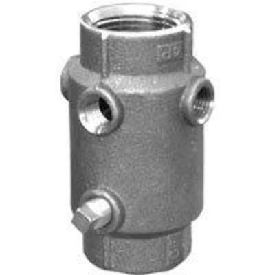 601sb 4-hole Check Valve, 1" X 1/4" Lead-free Silicon Bronze