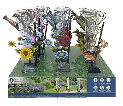 Solar Metal And Glass Decorative Lights For Garden And Landscape
