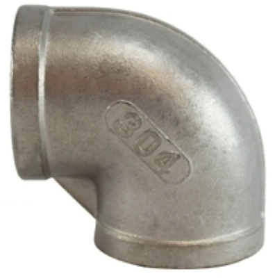 90 Degree Stainless Steel Elbow Fitting, 2 Inch, Model 62108bag