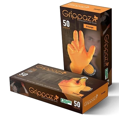 Large 6 Mil Orange Nitrile Gloves - Model G21081-l50or