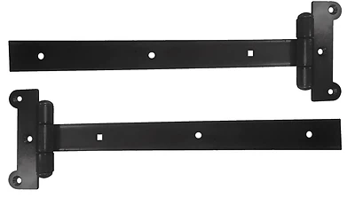 12 Inch Black Steel Hinge Strap For Gates - Model Sh12blk/b