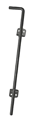 18 Inch Black Galvanized Steel Bolt Cane - Model Cbw/b