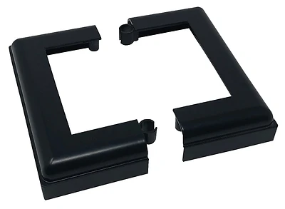 4x4 Inch Black Aluminum Decorative Post Base Cover - Model Adpbs4