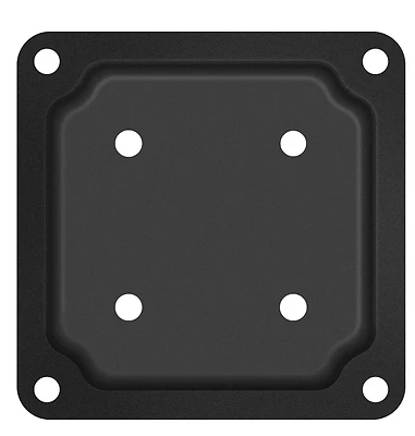Steel Post Connector Plate, 4x4 Inch, Powder-coated Black, Model Wpcp4b
