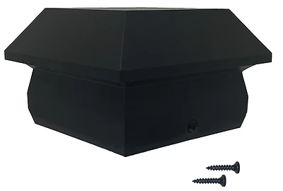 Spc25 Black 4x4 Inch Post Cap Pyramid - Eco-friendly Design