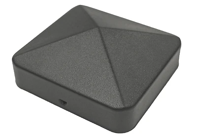 Black Powder-coated 6x6 Inch Post Cap For Fences And Decks - Model Us-pcp12blk