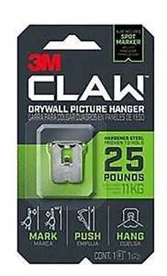 Heavy-duty Steel Picture Hanger For Drywall, 25 Lb Capacity, Model 3ph25-1es