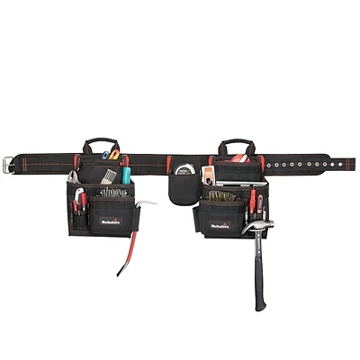 Carpenter's Combo Apron With Pouch Handles And Adjustable Belt