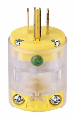 15 Amp 125 Volt Yellow Led Plug Building Starter