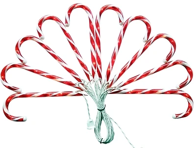 60503 Candy Cane Lawn Stake, 125 V, 10 W, 100-lamp White Light