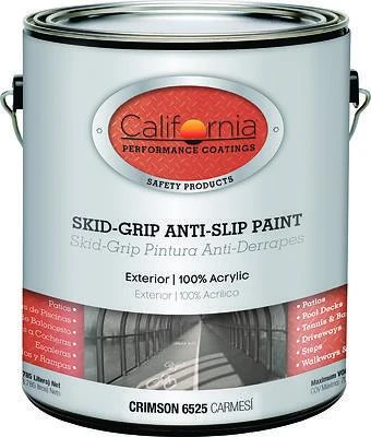 Anti Slip Paint - Crimson Color - 1 Gallon For Asphalt And Concrete Surfaces