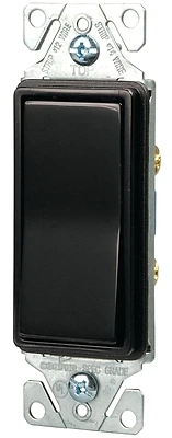 7501bk-box Black Rocker Switch 1 Pole 15 Amp 120/277 Volt