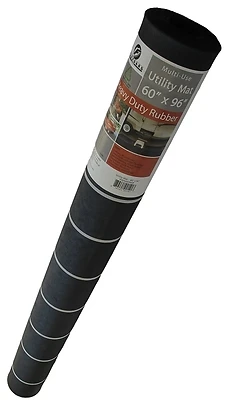 Utility Mat, Heavy-Duty, Rolled Rubber, 60 x 96 In.