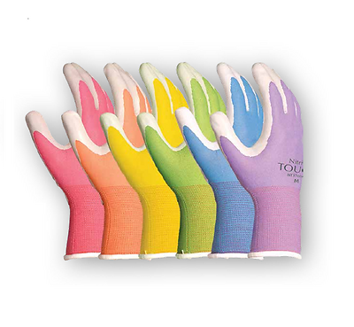 Nitrile Garden Gloves, Assorted Colors, Men's L