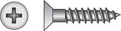 Hillman No. 12 x 2-1/2 in. L Phillips Zinc-Plated Wood Screws 25 pk