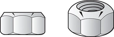 Hillman 10 Zinc-Plated Steel SAE 10/24 in. 5 pk Lock Nut