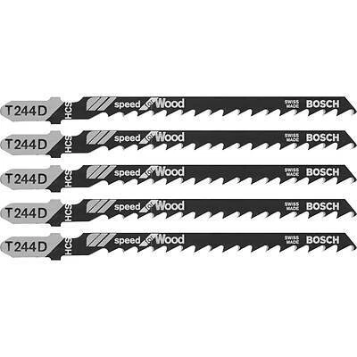 T244d 4 In. T-shank Jigsaw Blade, 6 Tpi High Carbon Steel (5-pack)