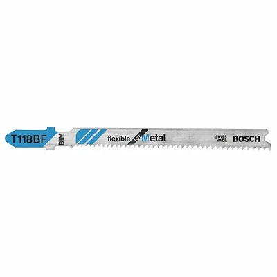 Bosch T118BF Jig Saw Blade, Bi-Metal, 3-5/8 In., 14-TPI, 5-Pk.