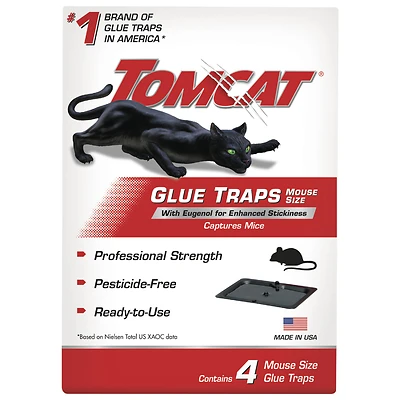 Tomcat 0362310 Mouse Glue Trap, 0.63 in L, 4.88 in W, 6-3/4 in H, Glue Locking