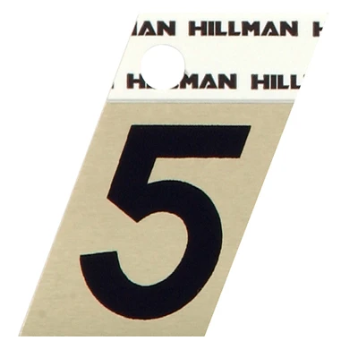 Hillman 2.2-in Reflective Black House Number 5