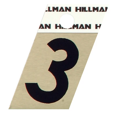 Hillman 2.2-in Reflective Black House Number 3
