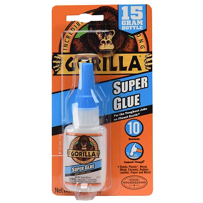 Gorilla 7805009 Super Glue, Impact-Tough Formula, 15 g