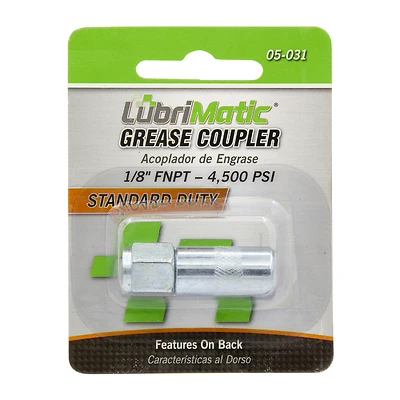 Plews 05-031 Grease Gun Coupler, 1/8 In. NPT, 3000 PSI