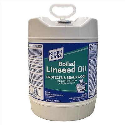 Klean Strip CLO45 Boiled Linseed Oil, Clear Amber, 5 Gal.