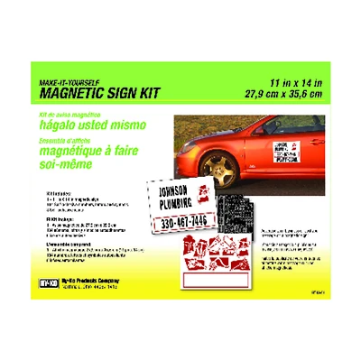 Hy-Ko KIT-MAG1 Magnetic Sign Kit, Blank, 18 In. x 12 In.