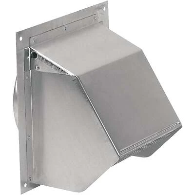 6 Inch Mill Finish Aluminum Wall Vent Cap For Ducted Ventilation