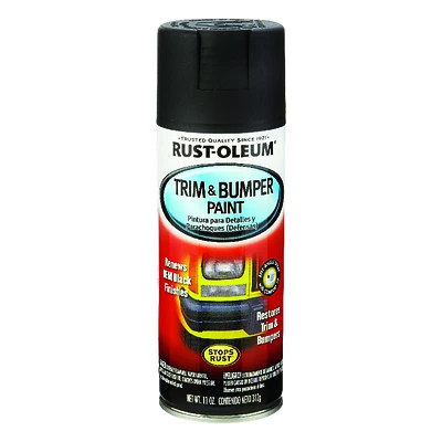Rust-Oleum 251574 Trim & Bumper Spray Paint, Matte Black, 11 Oz