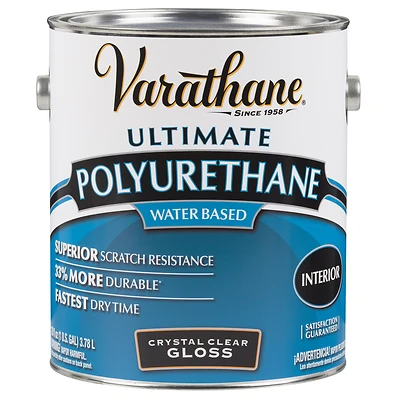 Varathane 200031 Interior Polyurethane, Water Base, Gloss, 1 Gal