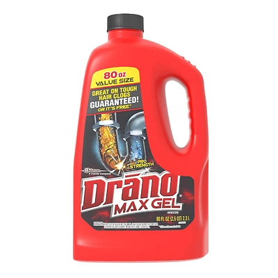 Drano 40109 Max Gel Clog Remover, 80 Oz.