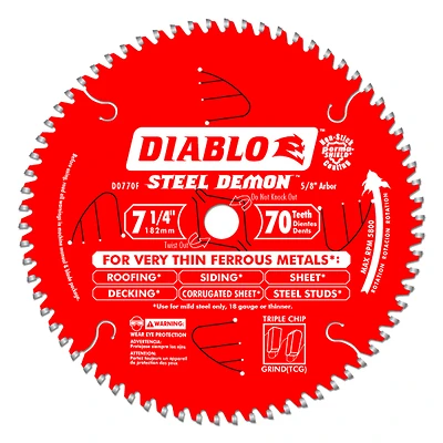 7-1/4-In. 70-TPI Ferrous Metal-Cutting Saw Blade