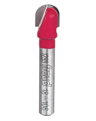 Freud 18-106 3/16-In. 2-Flute Carbide Round-Nose Router Bit