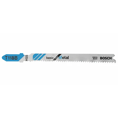 Bosch T118B Metal-Cutting Jigsaw Blade, 3-5/8-In., 14-TPI, 5-Pk.