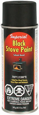Hi-temperature Spray Paint, Matte Black, 12 Ounce For Wood Stoves And Barbecues