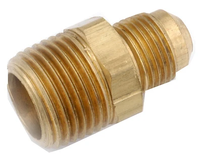 Brass Flare Connector Pipe Fitting, 1/2 X 3/4 In. Mpt