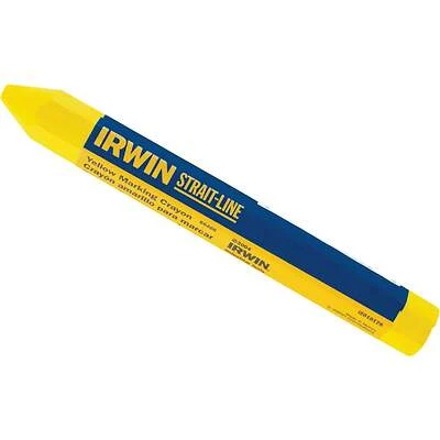 Strait-line Yellow Lumber Crayon - Waterproof, Nontoxic, Ideal For Multiple Surfaces