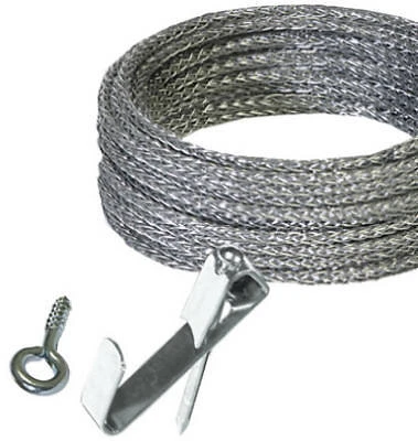 Heavy-duty Picture Hanging Set With 10' Wire, 50lb Hangers, And Screw Eyes