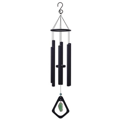 34 Inch Green Agate Wind Chime - Beautiful Outdoor Decor
