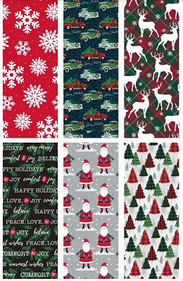 Christmas Wrapping Paper, Traditional Designs, 75 Sq. Ft.