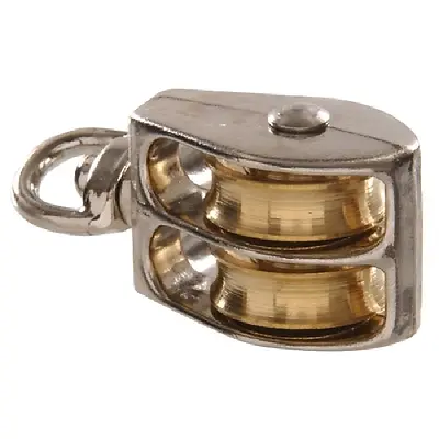 FG 1.5‑Inch Heavy‑Duty Double Swivel Pulley